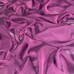 1 mtr two tone fuscia pink cationic sheer bridal dress chiffon fabric..58&quot; wide