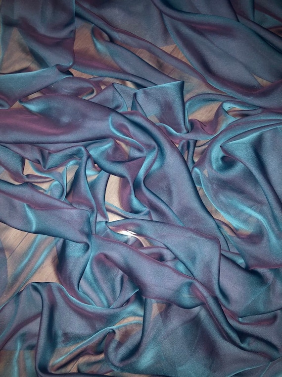 147cm 1 mtr brown cationic sheer bridal,dress chiffon fabric..58” wide