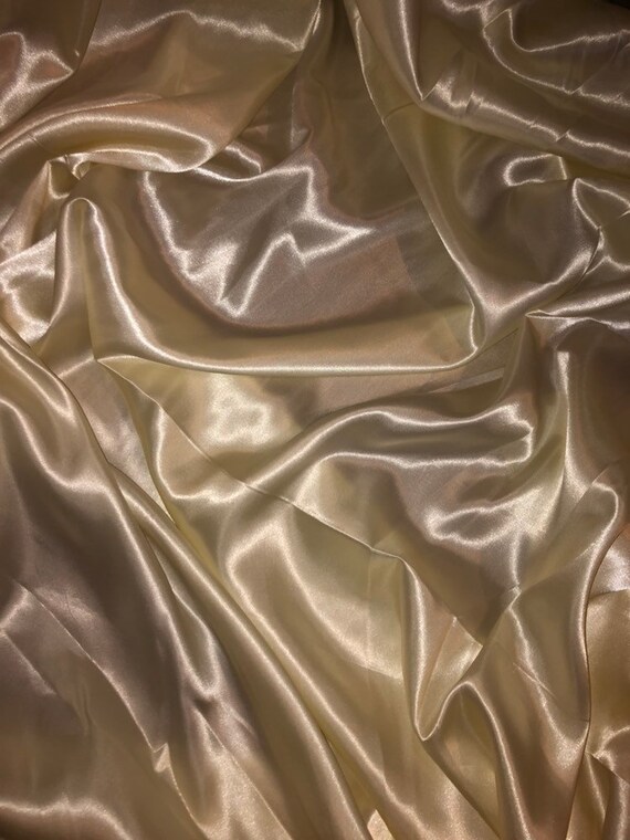 147cm 2 mtr cream lining satin fabric..58” wide