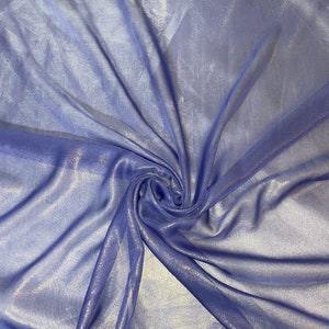 Purple/gold shimmer chiffon dress fabric..58&quot; wide c