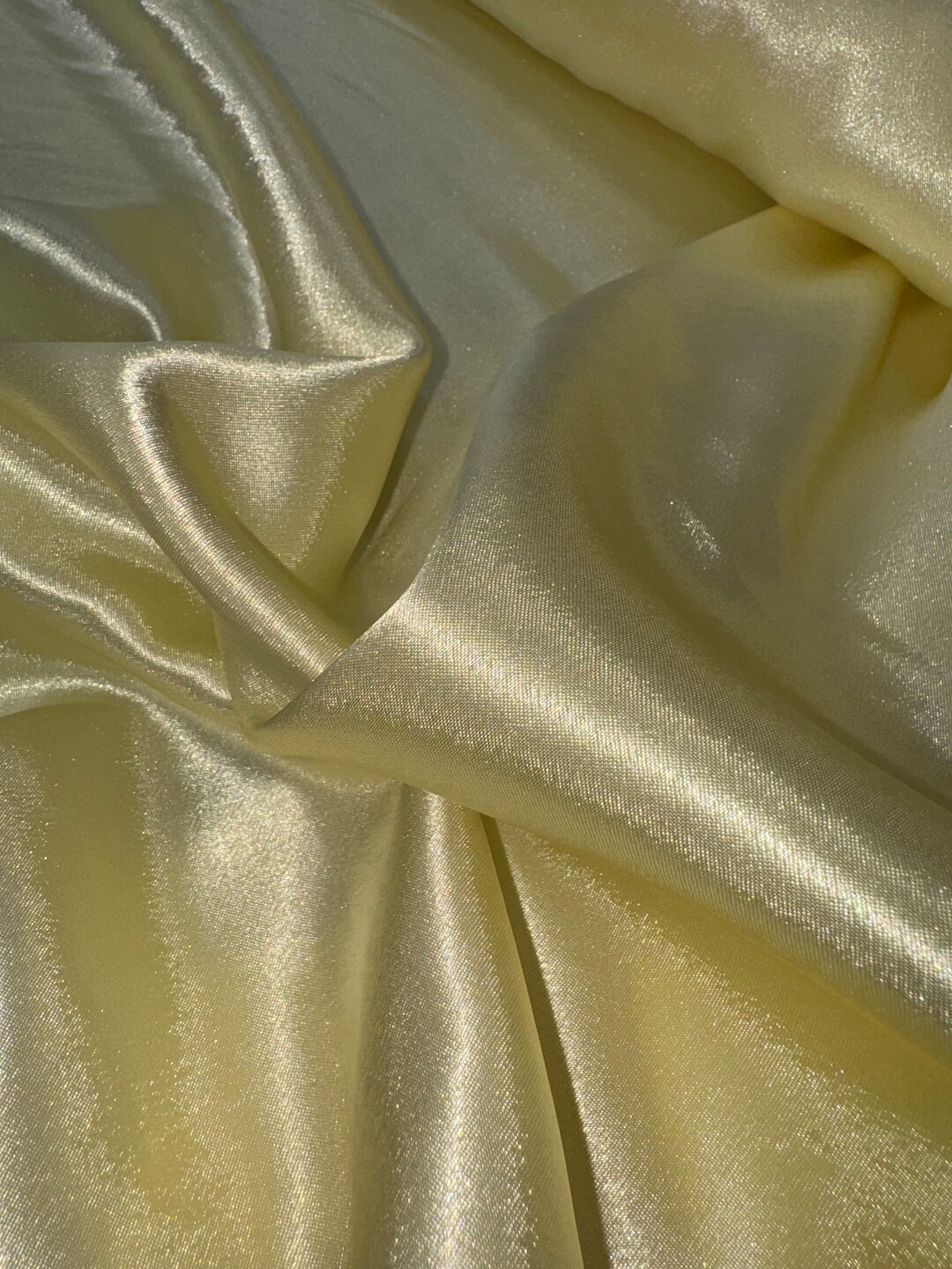 Pre-Cut Crepe Fabric by Yard | Ready To Ship | Pale Yellow main image 1