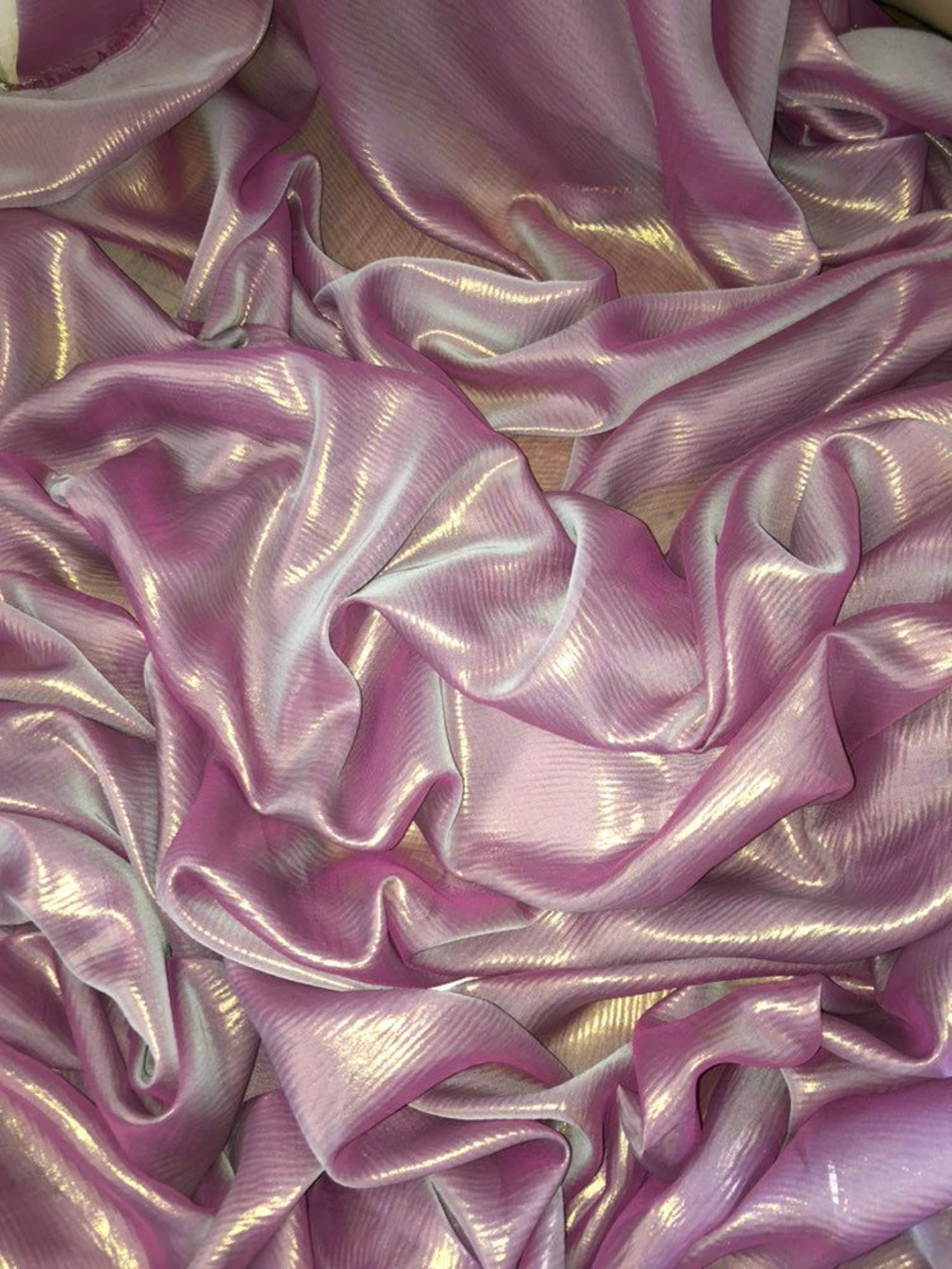 Lilac shimmer chiffon dress fabric..58 wide Etsy