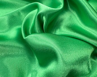 Emerald Green Crepe Back Satin Fabric, Bridal & Decor, 58" Wide