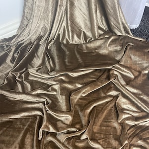 1 mtr luxury antique gold velour velvet fabric..58&quot; wide