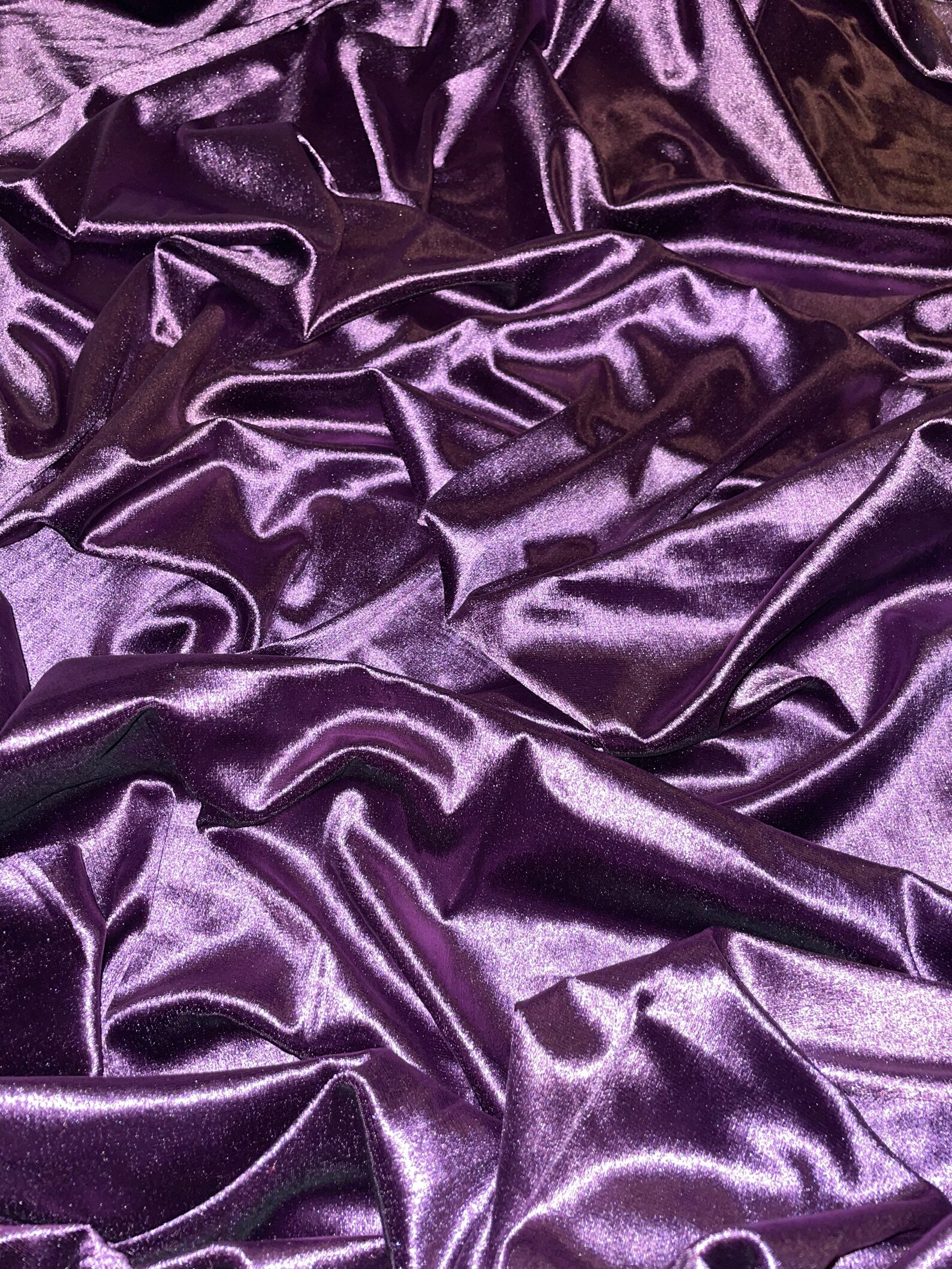 1 mtr luxury purple silky shiny velvet fabric..58 wide Etsy