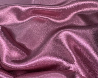 1 mtr shiny dusty pink quality crepe back satin fabric,bridal,deco,dress..58" wide