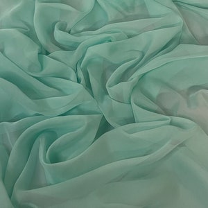 Aqua Green Organza Fabric 60 Wide by the Yard, Wedding Decoration Organza  Fabric, Sheer Fabric Style 1901 