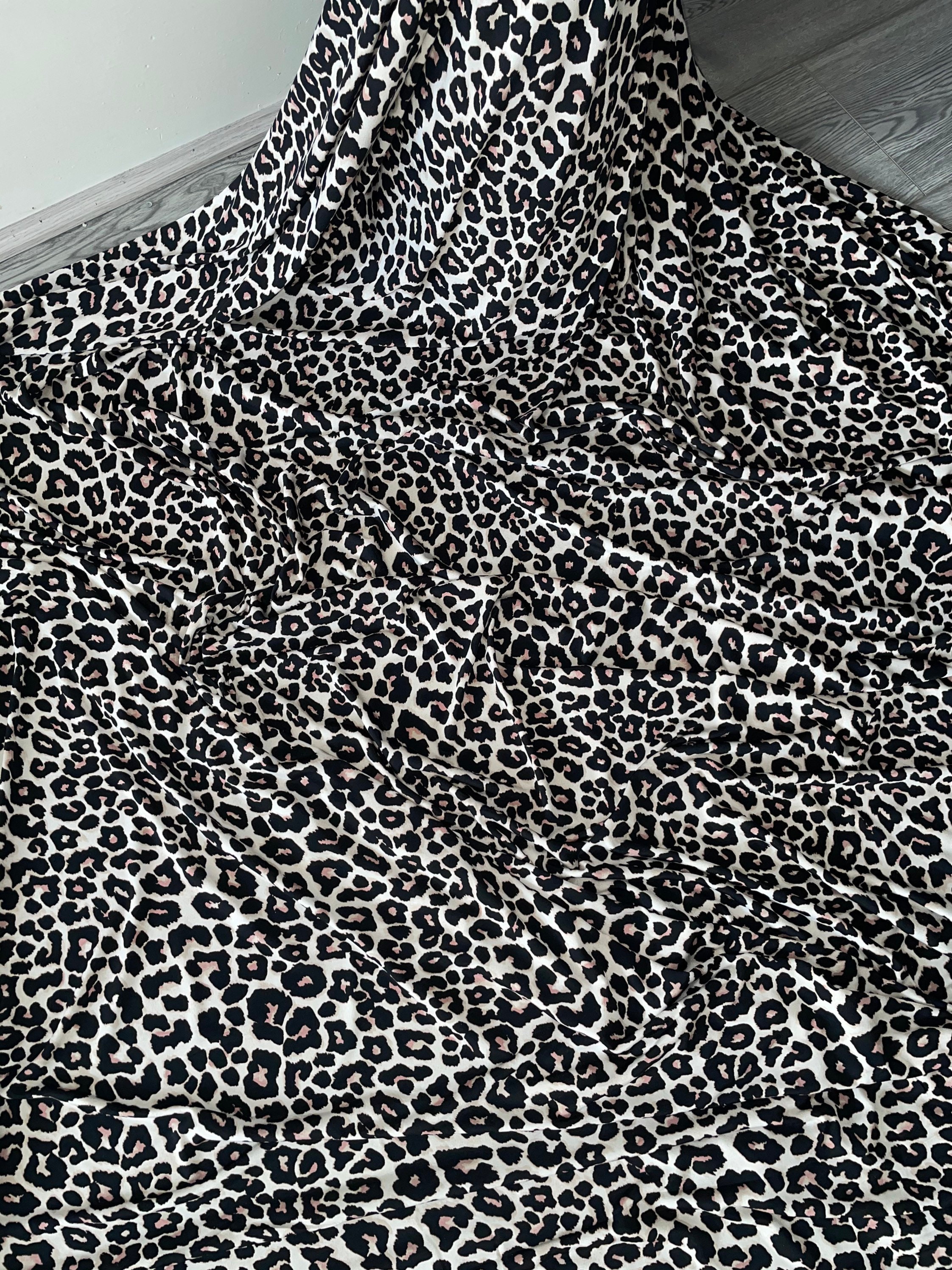 silver leopard dress