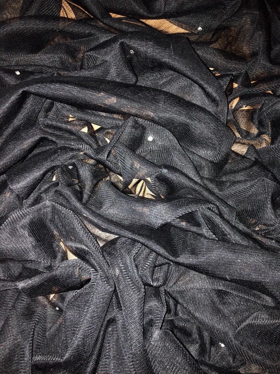 1 mtr soft black diamante,tutu,decoration,bridal tulle net fabric..45”’wide