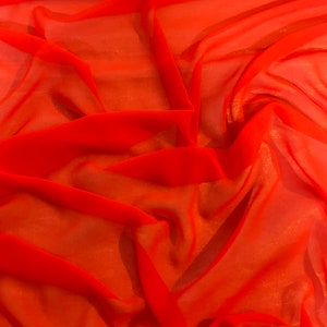 1 mtr burnt orange dress chiffon fabric..45" wide