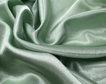 Sage Green Crepe Back Satin Fabric, Bridal & Decor, 58" Wide
