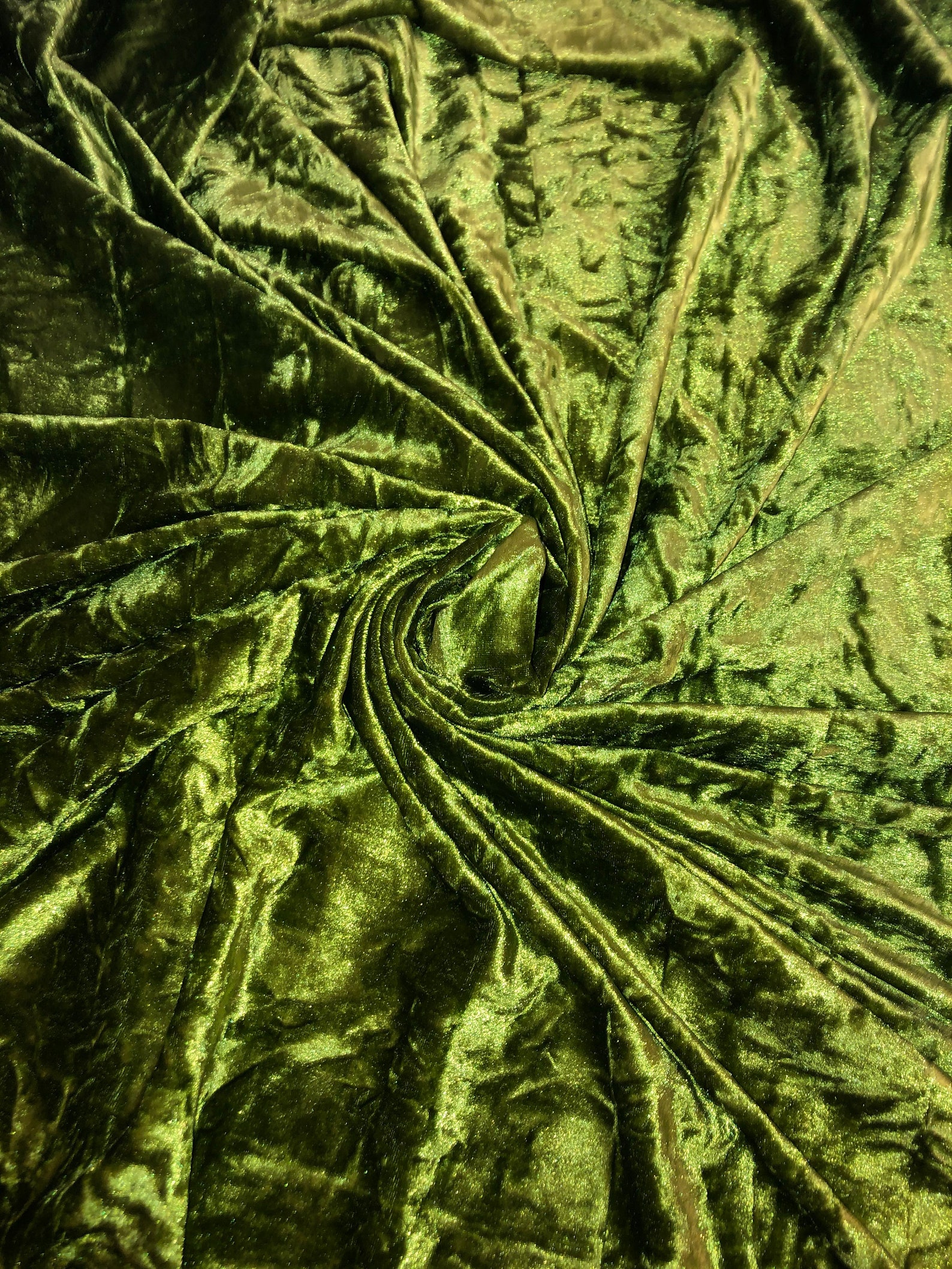 1 mtr olive green ice crushed velvet fabric..58 wide Etsy