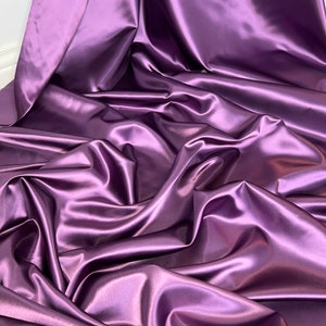 1 mtr lila Qualität Acetat Brautkleid Satin Stoff.. 100cm breit