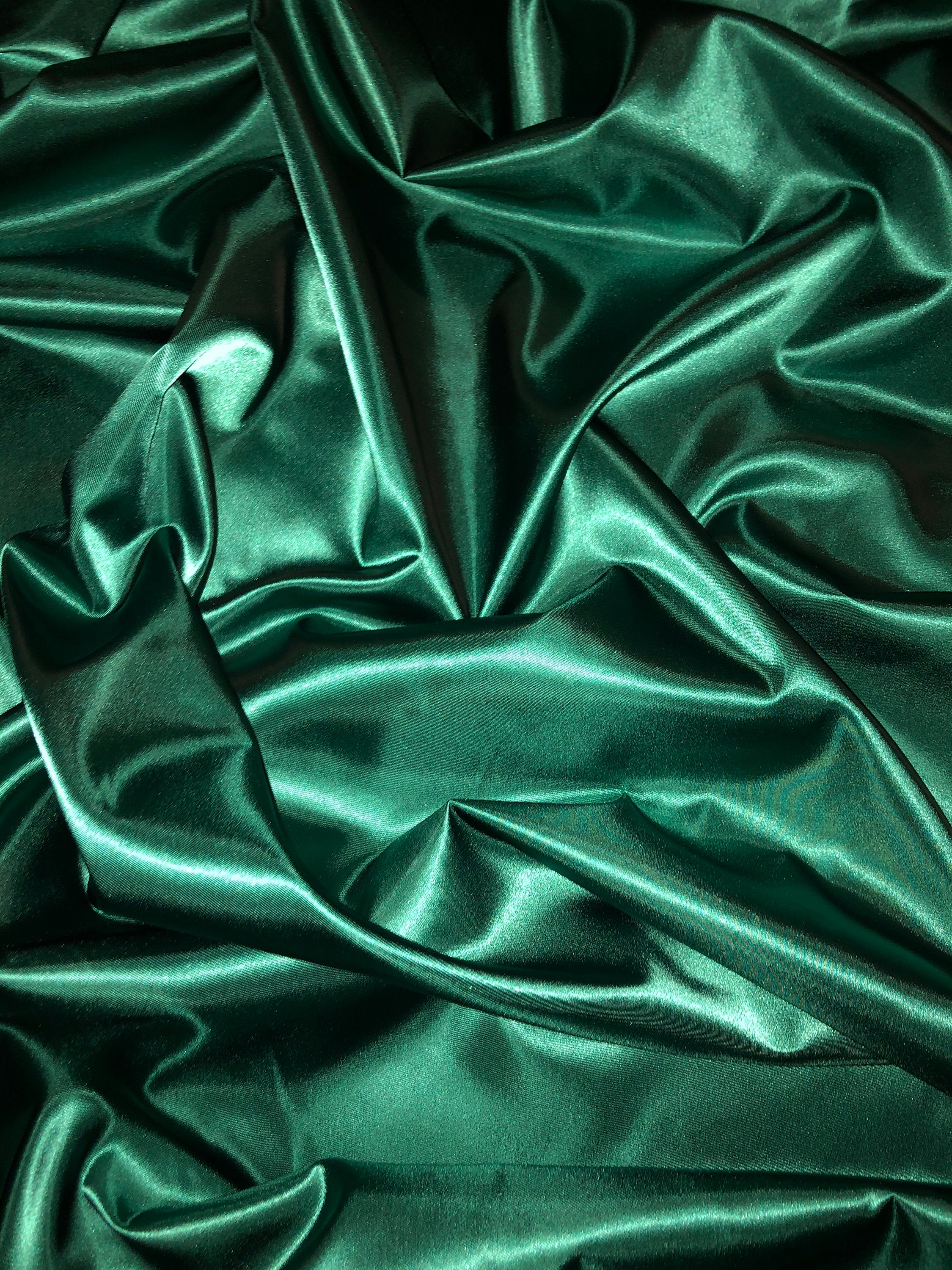 1 mtr bottle green heavy satin bridal dress fabric..45 wide Etsy