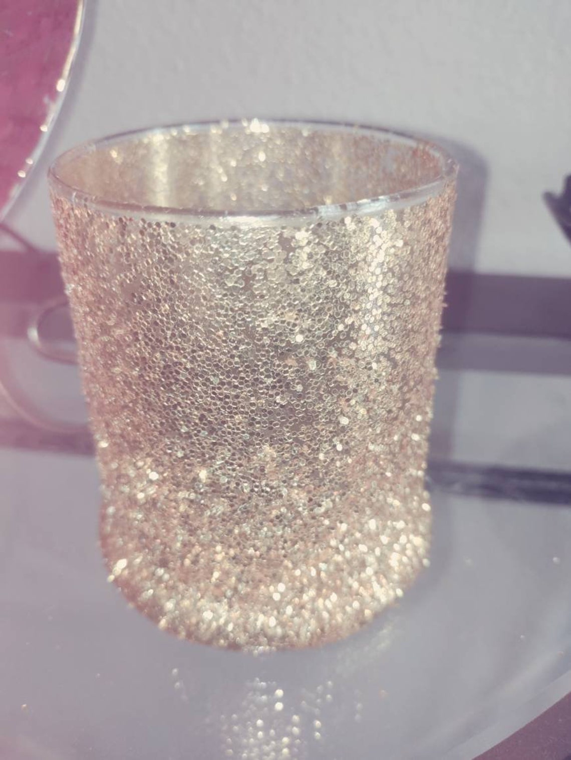 GOLD GLITTER CANDLE Etsy