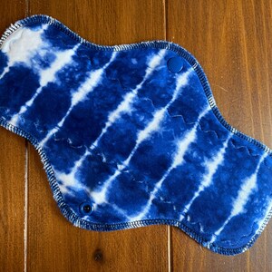 10” Heavy Tie Dye Minky Cloth Pad - Serged - Mama Cloth - Reusable Menstrual Pad