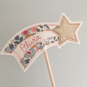 Personalised Liberty Shooting Star Cake Topper