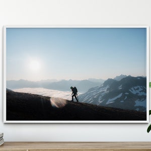 Cascade Mountains, pnw art, pacific northwest art, washington art, pnw print, hiking, mountain print, hiker gift, pnw wall decor
