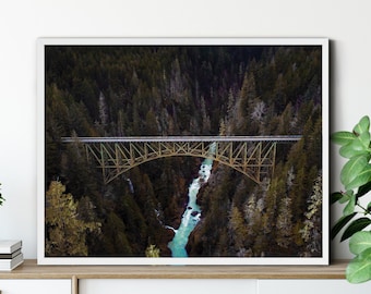 Foggy Forest Photography Print: Pacific Northwest Cabin Wall Art