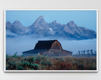 Moulton Barn Print, Grand Teton Photography, Wyoming Western Wall Art
