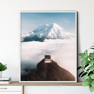 Monte Rainier Impresión Washington Fotografía Monte Rainier Parque Nacional Montaña Impresión Pacífico Noroeste Arte Monte Rainier Cartel Washington Arte