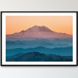 Mt Rainier Print Washington Photography Mt Rainier Wall Art Mount Rainier Poster Washington Art Pacific Northwest Art Mt Rainier Wall Art