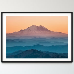 Mt Rainier Print Washington Photography Mt Rainier Wall Art Mount Rainier Poster Washington Art Pacific Northwest Art Mt Rainier Wall Art