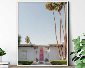 Palm Springs Pink Door Print – Mid Century Modern Photography