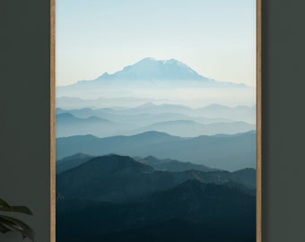 Mt Rainier Print, Washington Photography, Pacific Northwest Art