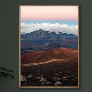 Haleakala Crater Sunset Maui Hawaii Photography Print Volcano Landscape Wall Art National Park Hawaii Home Decor Maui print Haleakala print