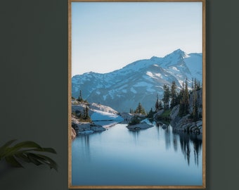 Alpensee Fotografie Druck, Washington Cascade Mountains Kunst