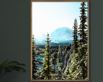 Mt Rainier Print Mt Rainier Washington Photography Pacific Northwest Art Mt Rainier Art Mount Rainier National Park Mountain Print