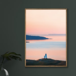 San Juan Islands Art Washington Photography Pacific Northwest Art Washington Art Friday Harbor Cattle Point Lighthouse PNW Art Coastal Print