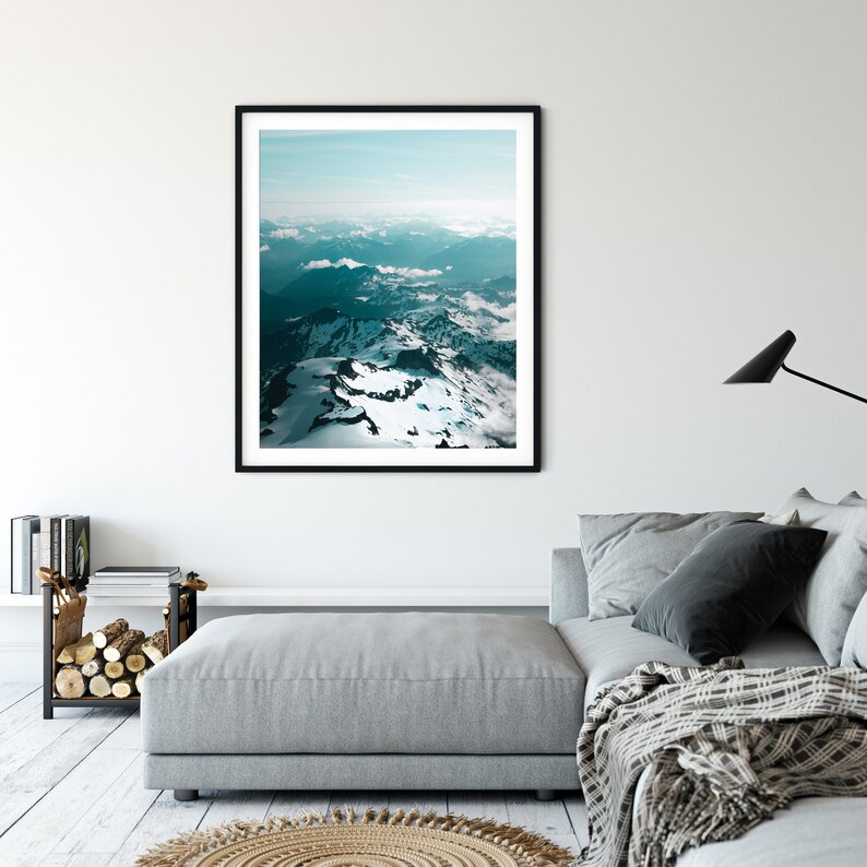 Cascade Mountains Print, Washington Photography, PNW Wall Art image 3