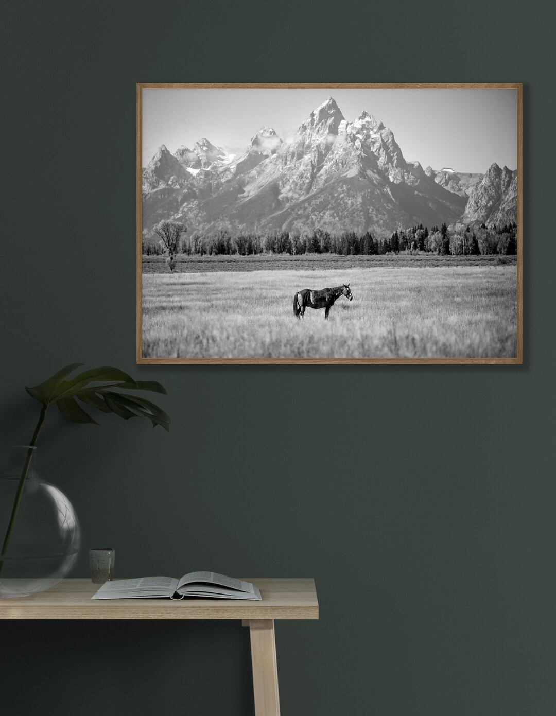 Grand Tetons Black and White Photography Print, Wyoming Art - Etsy