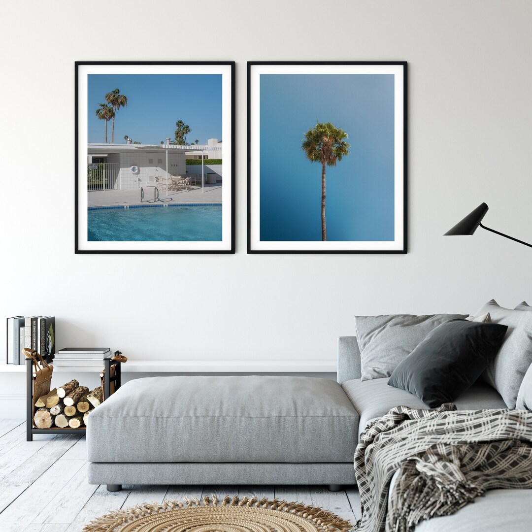 Palm Springs Art Palm Springs Wall Art Set of 2 Wall Art Etsy