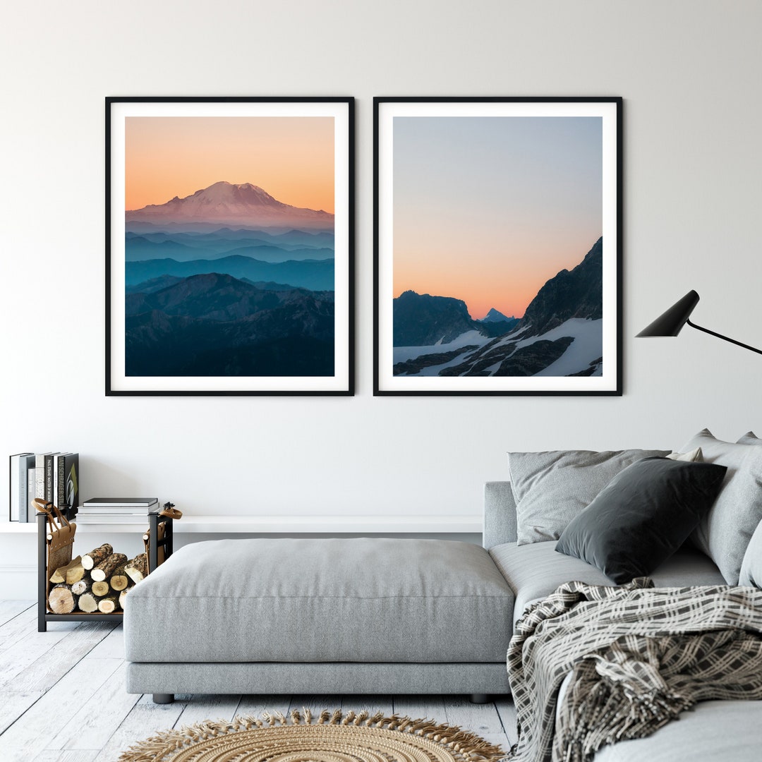 Mt Rainier Photography Print Set of