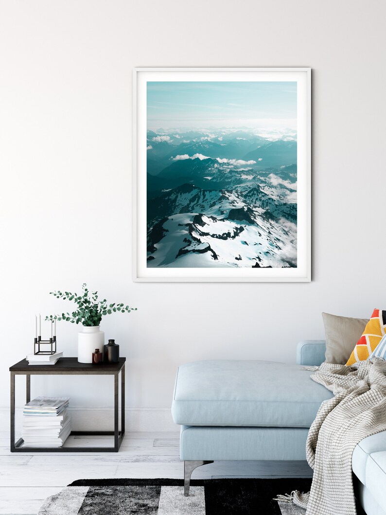 Cascade Mountains Print, Washington Photography, PNW Wall Art image 2