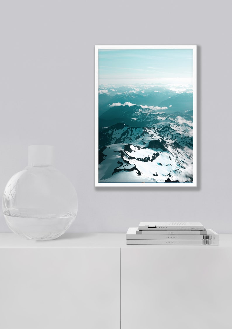 Cascade Mountains Print, Washington Photography, PNW Wall Art image 5