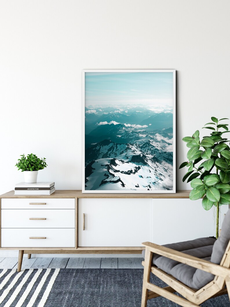 Cascade Mountains Print, Washington Photography, PNW Wall Art image 4