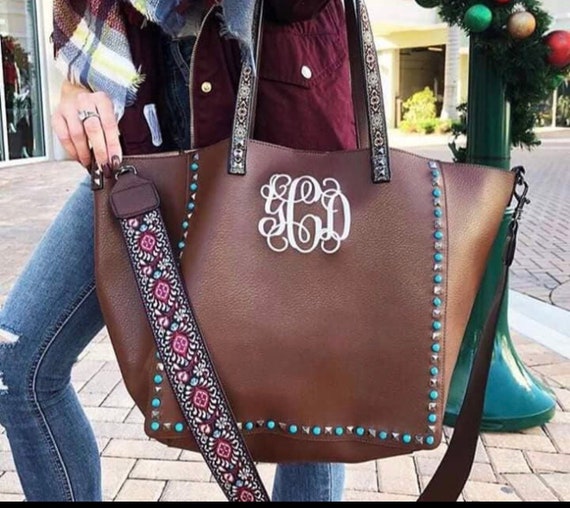 monogrammed purses with guitar strap
