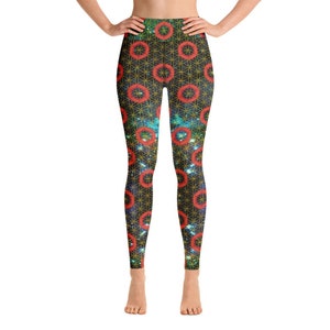 Fischmann Blume des Lebens Donuts Phish Yoga Leggings