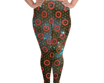 Fishman Flower of Life Donuts Plus Size Phish Leggings