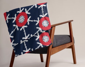 Fishman Snowflake Donut Phish Fleece Throw Blanket