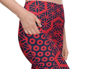 Flower of Life & Donuts Phish Leggings With Pockets