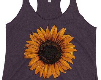 Women's Sunflower Racerback Tank
