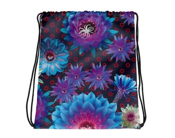 Floral Fishman Classic Donuts Drawstring bag. Phish Tour