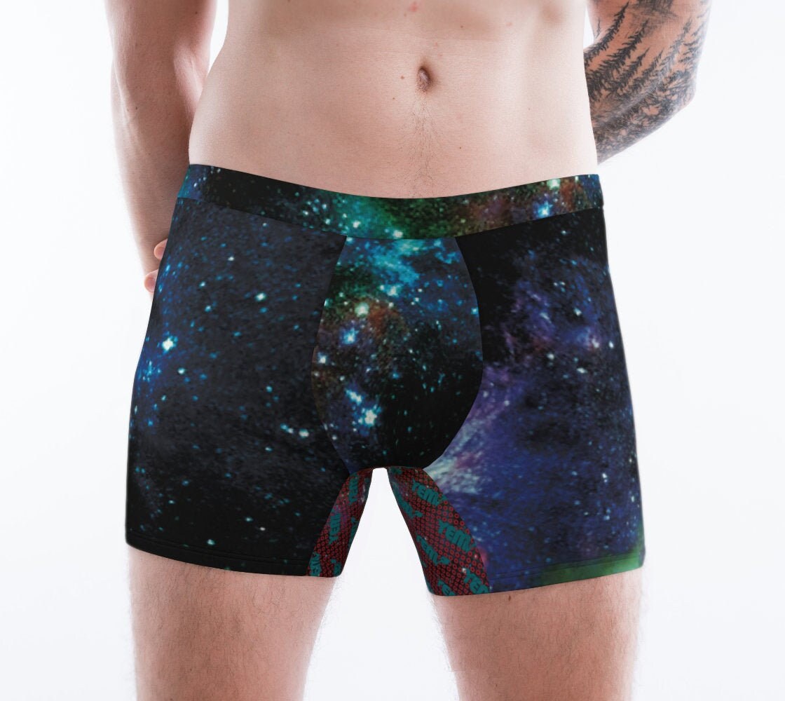 Galaxy Men's Boxer Briefs Space Underwear 