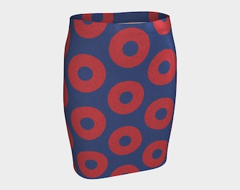 Phish Glitter Sparkle Fishman Donuts Fitted Skirt