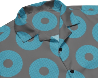 phish dress shirt Phish Red Circle Donut Button Down Shirt- Phish Mens Gift - Red Circle  Donuts Shirt - PHISH HEX